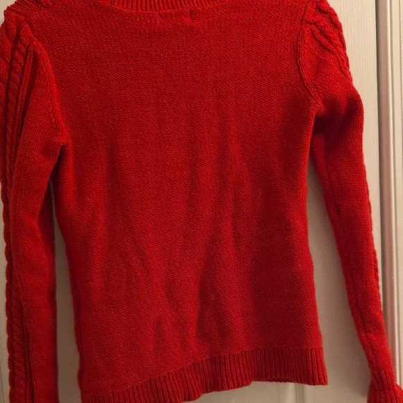 Old Navy Red Cable Knit Sweater - Picture 4 of 4